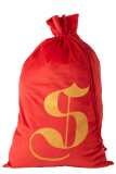 Sac Noel S Velours Rouge Large