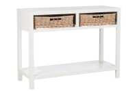 Console + 2 Cesti Legno Bianco