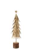 Christmas Tree Metal Glitter Gold