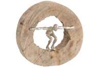 Figuur Springen Hout/Aluminium