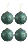 Doos Van 4 Kerstballen Glas Mat