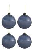 Doos Van 4 Kerstbal Parels Glas