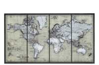 Quadro Mappa Del Mondo Vetro