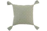 Cushion Tassel Square Cotton Mint