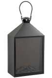 Chimenea Led Linterna Negra