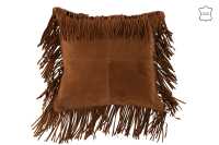 Cushion Tassels Square Leather