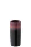 Vaso Bordo Ceramica Rosso/Nero